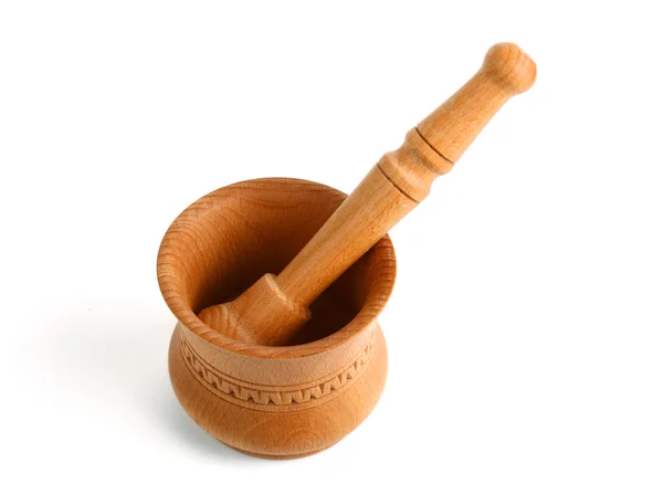 Wooden mortar — Stock Photo, Image