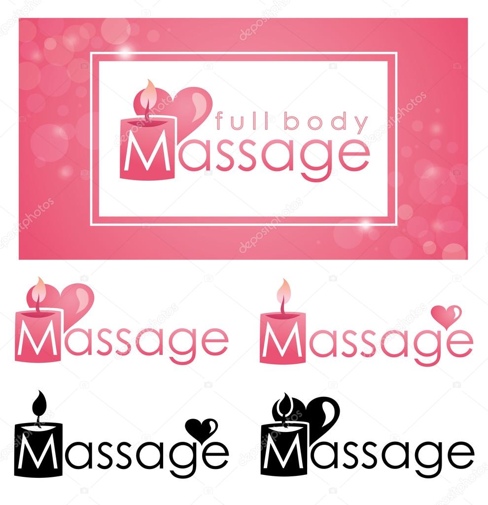 Massage gift certificate and logos.