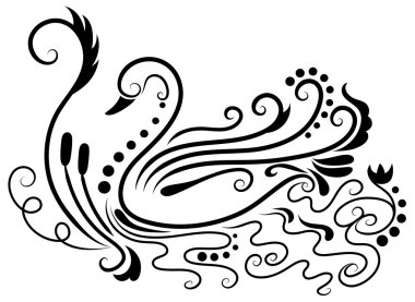 Düğün kuğular desen. 