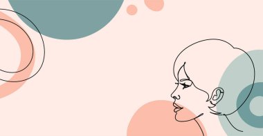 Elle çizilmiş doğrusal bir kadın.