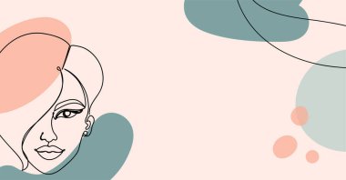 Elle çizilmiş doğrusal bir kadın.