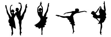 Beyaz üzerinde bale yapan güzel bir çift..