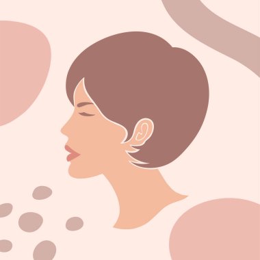 Lekeli bir kadının soyut geçmişi.