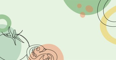 El çizimi doğrusal domatesler.