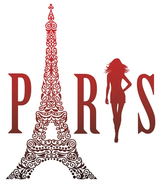 PARIGI. — Vettoriale Stock