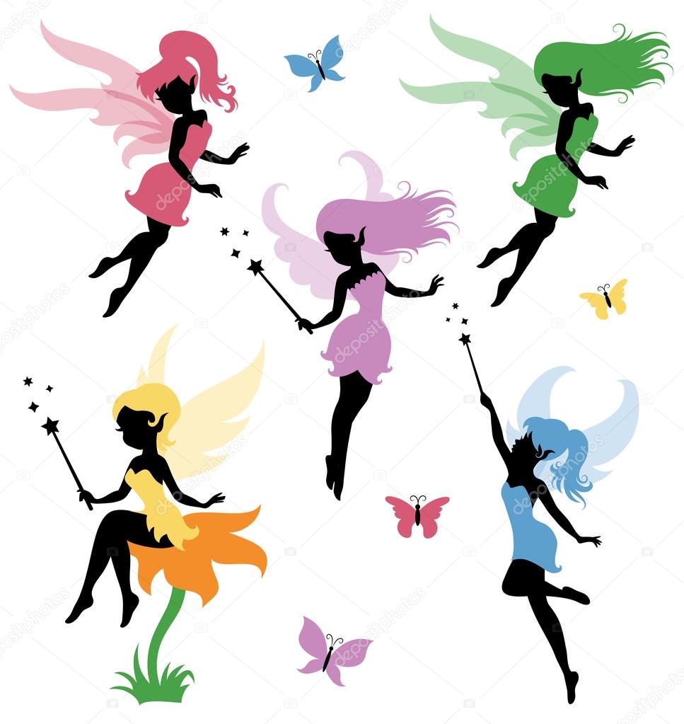 妖精のシルエット Vector Art Stock Images Depositphotos