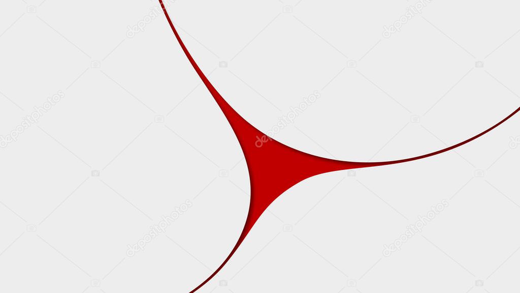 white abstract symbol or web shalon with red slot, screen wallpaper