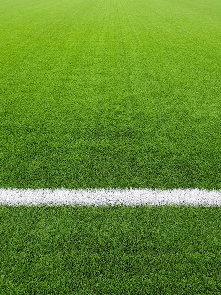 Fragment Football Field Artificial Grass Drawn White Line Source Wallpaper — Stock Photo, Image