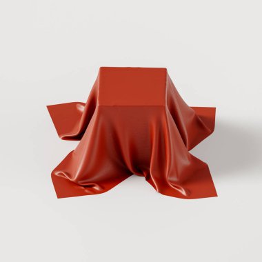 Stüdyoda beyaz arka plan, web pankartı ya da şablon, 3D görüntüleme