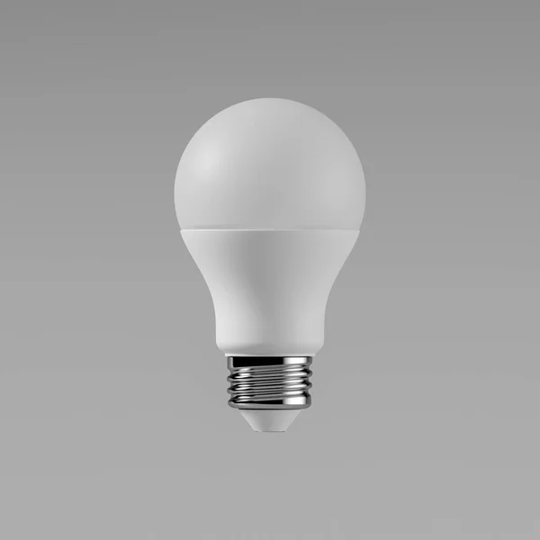 Ampoule Led Moderne Économie Énergie Isolée Sur Fond Blanc Studio — Photo