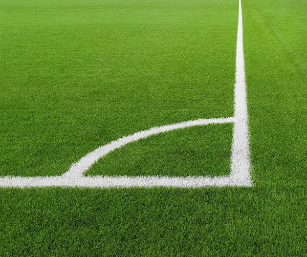 Soccer Floor Corner Border Corner Kick Line Texture Pattern Source — Stock Photo, Image