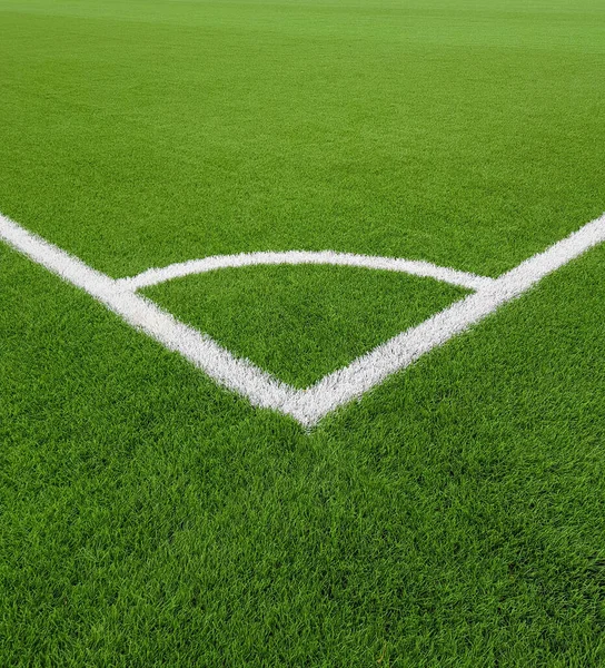 Soccer Floor Corner Border Corner Kick Line Texture Pattern Source — Stock Photo, Image