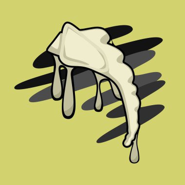 Boya lekeli bir insan iskeletinin görüntüsü. Sacrum. Vektör resmi.