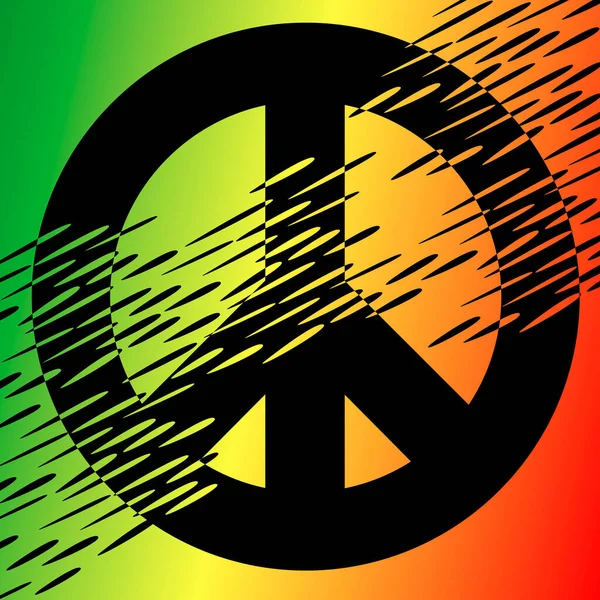 Fondo Pantalla Con Imagen Icono Hippie Fondo Los Colores Bandera — Archivo Imágenes Vectoriales