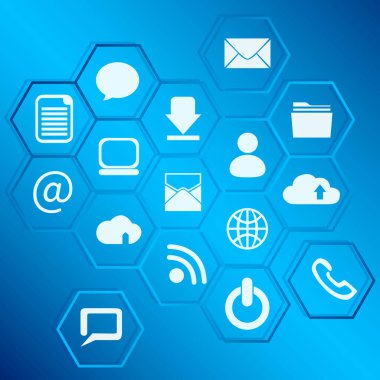 Duvar kâğıdında çeşitli tabelalar var. Vektör illüstrasyonu.