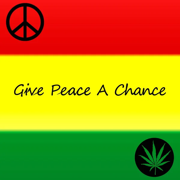 Images Colors Hippie Flag Badge Cannabis Slogan Vector Illustration Vetores De Stock Royalty-Free