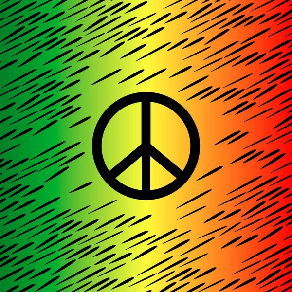 Fondo Pantalla Con Imagen Icono Hippie Fondo Los Colores Bandera — Archivo Imágenes Vectoriales