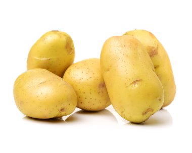 patates üzerine beyaz kapatın