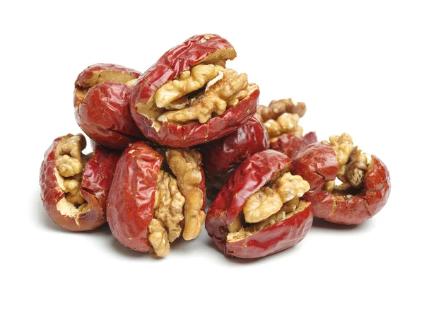 Jujube walnut on white background — Stock Photo, Image