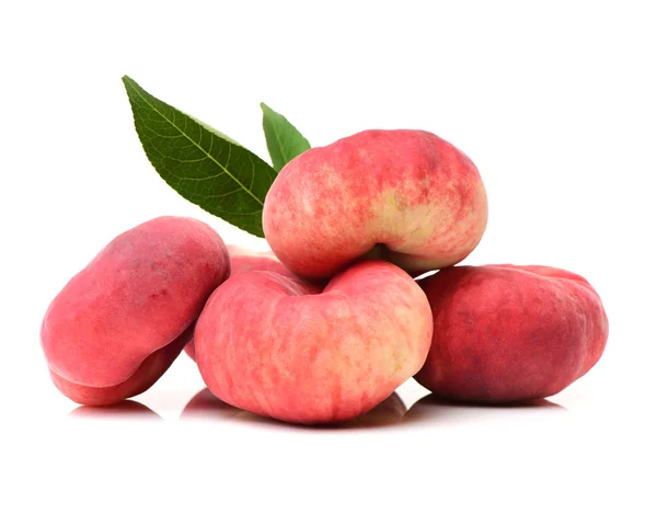 Fresh chinese flat peaches — Stock Photo, Image