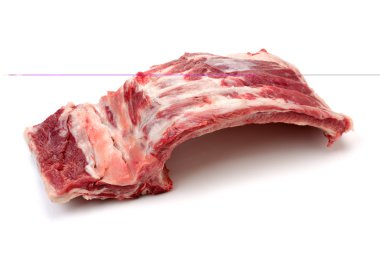 Beyaz üzerine ham yedek kaburga