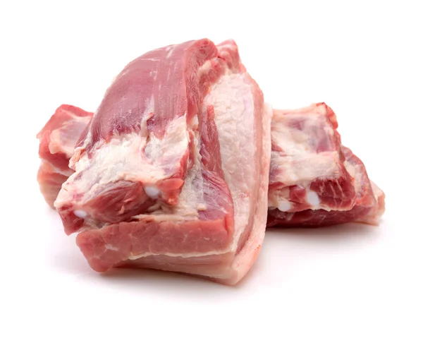 Fette grezze di pancetta di maiale — Foto Stock