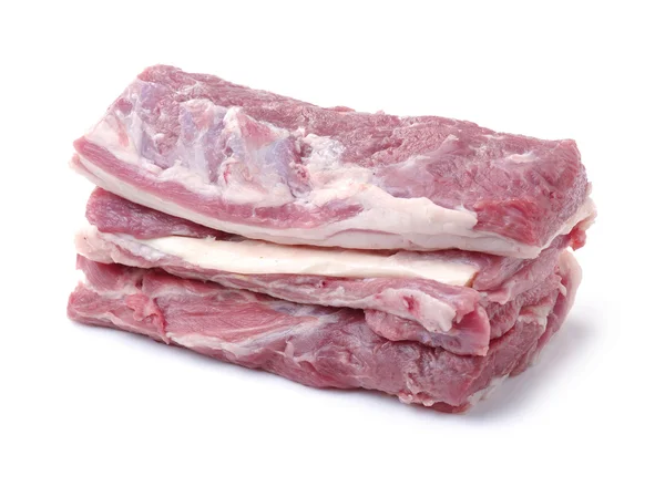 Varkensvlees en ribben varken geïsoleerd — Stockfoto