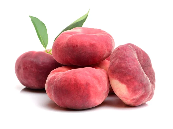 Fresh chinese flat peaches — Stock Photo, Image
