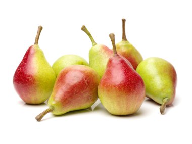 kırmızı armut beyaz üzerine izole 