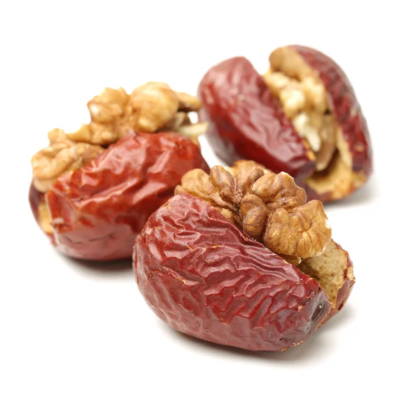 Jujube walnut on white background — Stock Photo, Image