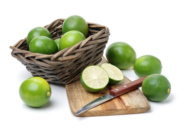 Limes on white background — Stock Photo, Image