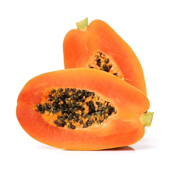 Papayafrucht in Scheiben geschnitten — Stockfoto