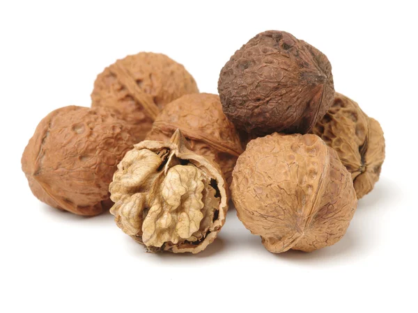 Pile of walnuts close up — Stock Photo, Image