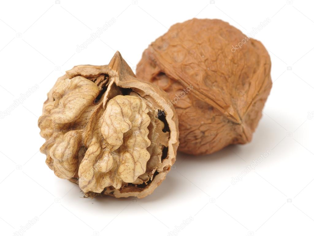 pile of walnuts close up