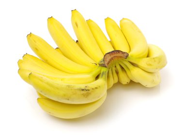 Beyaz arkaplanda muzlar