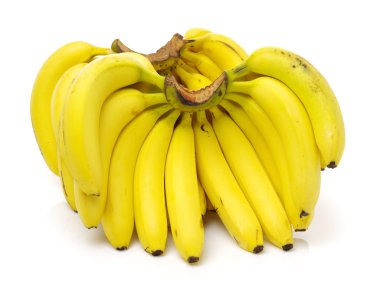 Beyaz arkaplanda muzlar