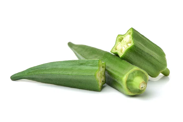 Färska unga okra — Stockfoto