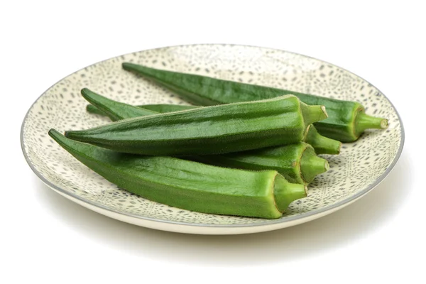 Frisches junges Okra — Stockfoto