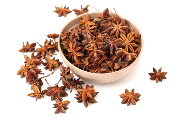 Stars anise on white — Stock Photo, Image