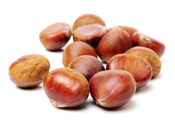 Pile of chestnuts close up Stock Picture