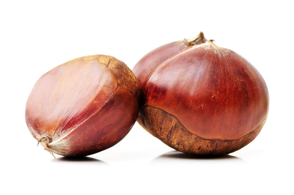 Mucchio di castagne da vicino — Foto Stock