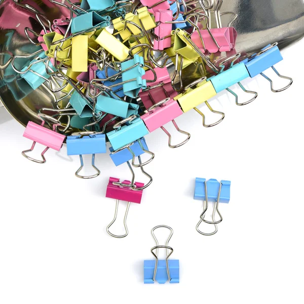 Colored Binder clips — Stock Photo, Image