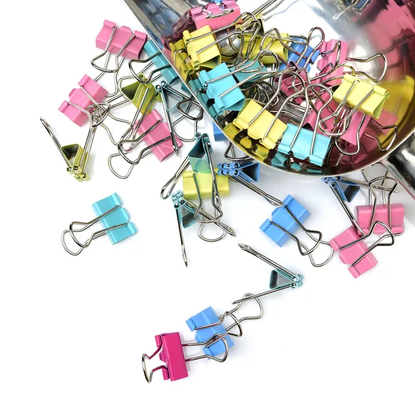 Colored Binder clips — Stock Photo, Image