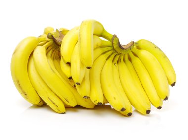 Beyaz arkaplanda muzlar