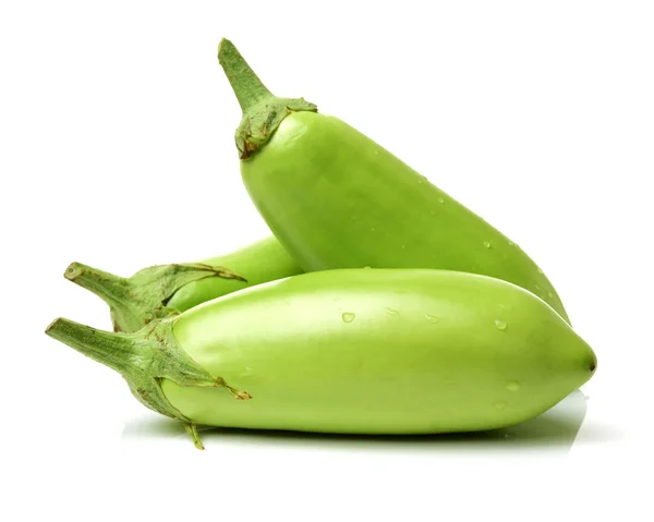 Fresh green eggplants — Stock Photo, Image