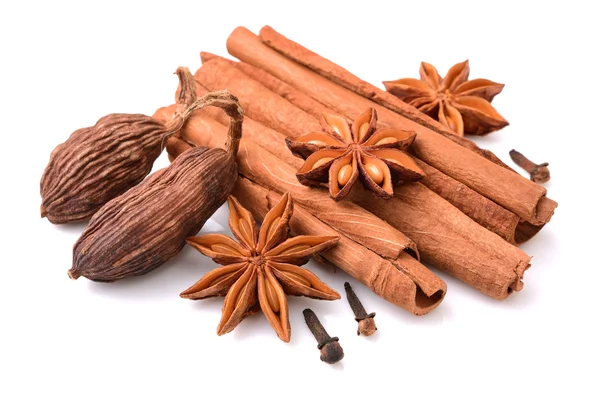 Dry cinnamon sticks with stars anise — Stock Photo, Image