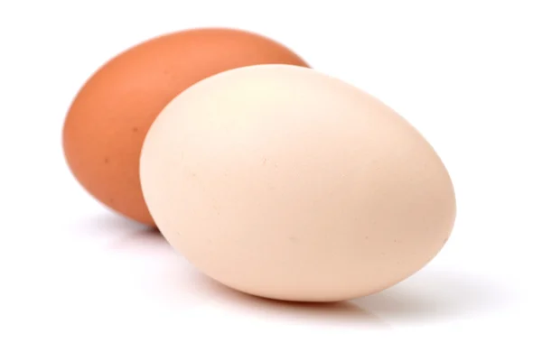 Close up of eggs on white — Stock Photo, Image