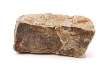 Beyaz arka plan üzerinde izole kaya parçası