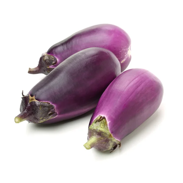 Aubergines sur fond blanc — Photo