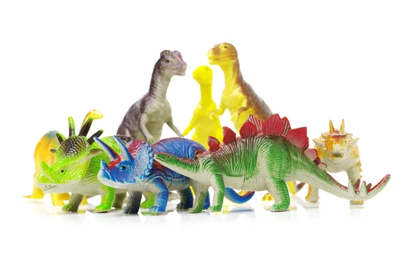 Dinosaurios juguetes de cerca — Foto de Stock